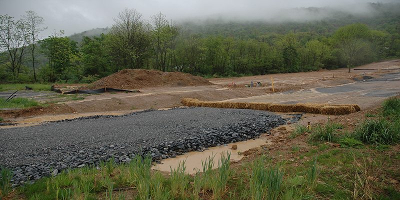 Poorly stabilized construction site